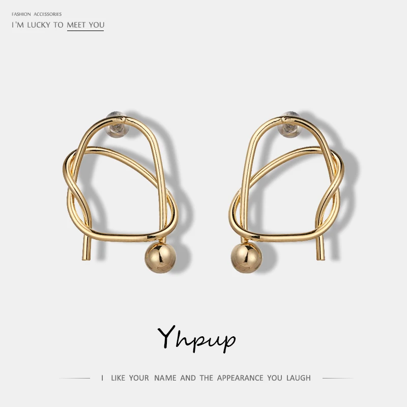 Новые шармы Yhpup нестандартные маленькие серьги гвоздики из цинкового сплава