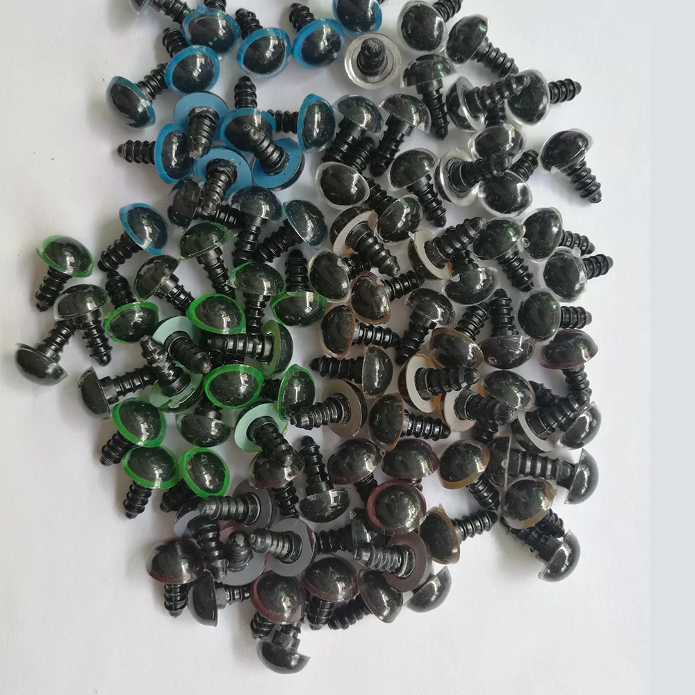 

100PCS Cartoon Doll Eyes Plastic Safety Eyes for Teddy Bear Doll Animal Puppet Crafts Kids Toys for Teddy Bear Puppet Crafts