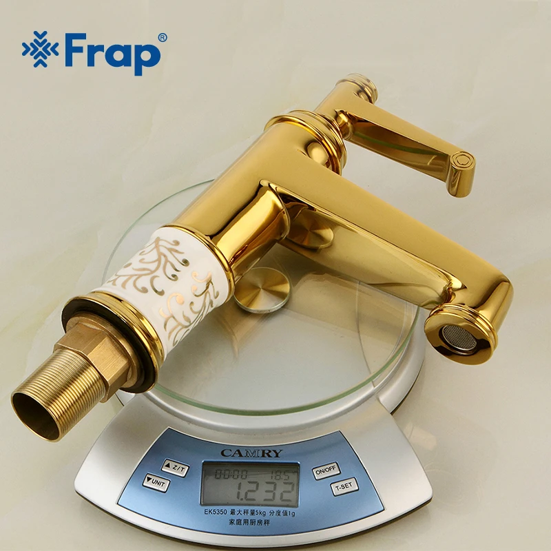Frap Новое поступление раковина для ванной комнаты золотой кран латунь с