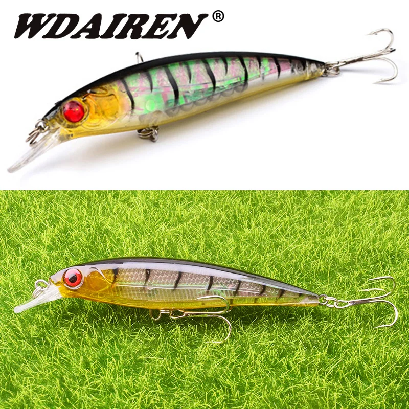 

1Pcs Minnow Fishing Lures 110mm 13.5g Wobblers Crankbaits Artificial Hard Baits Hooks 3D Eyes for Fishing Carp Pesca Isca FA-219