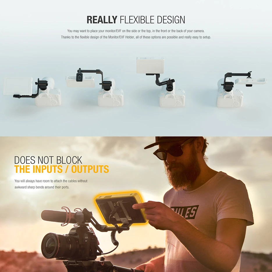 DIGITALFOTO DSLR монитор/EVF/микрофон/светодиодный держатель для освещения камеры