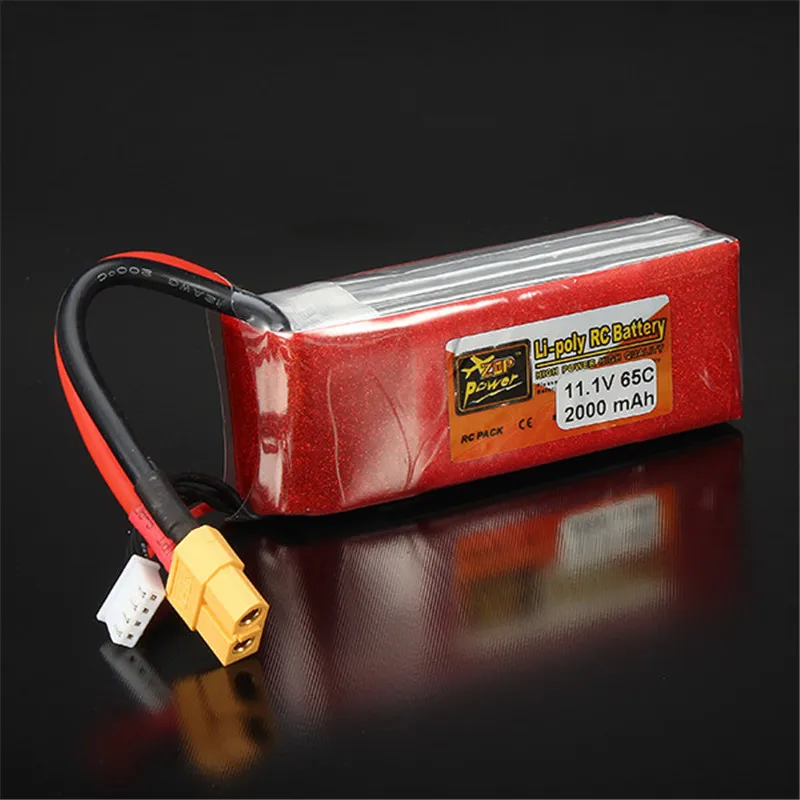Оригинал Новое поступление перезаряжаемый ZOP Power 11 1 V 2000 mah 3 S 65C Lipo Батарея XT60