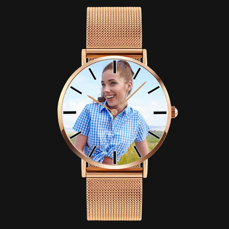 men C without box A4402 Личная фото печать индивидуального логотипа часы Relogio Feminino Masculino Reloj De Dama - Цвет: men C without box
