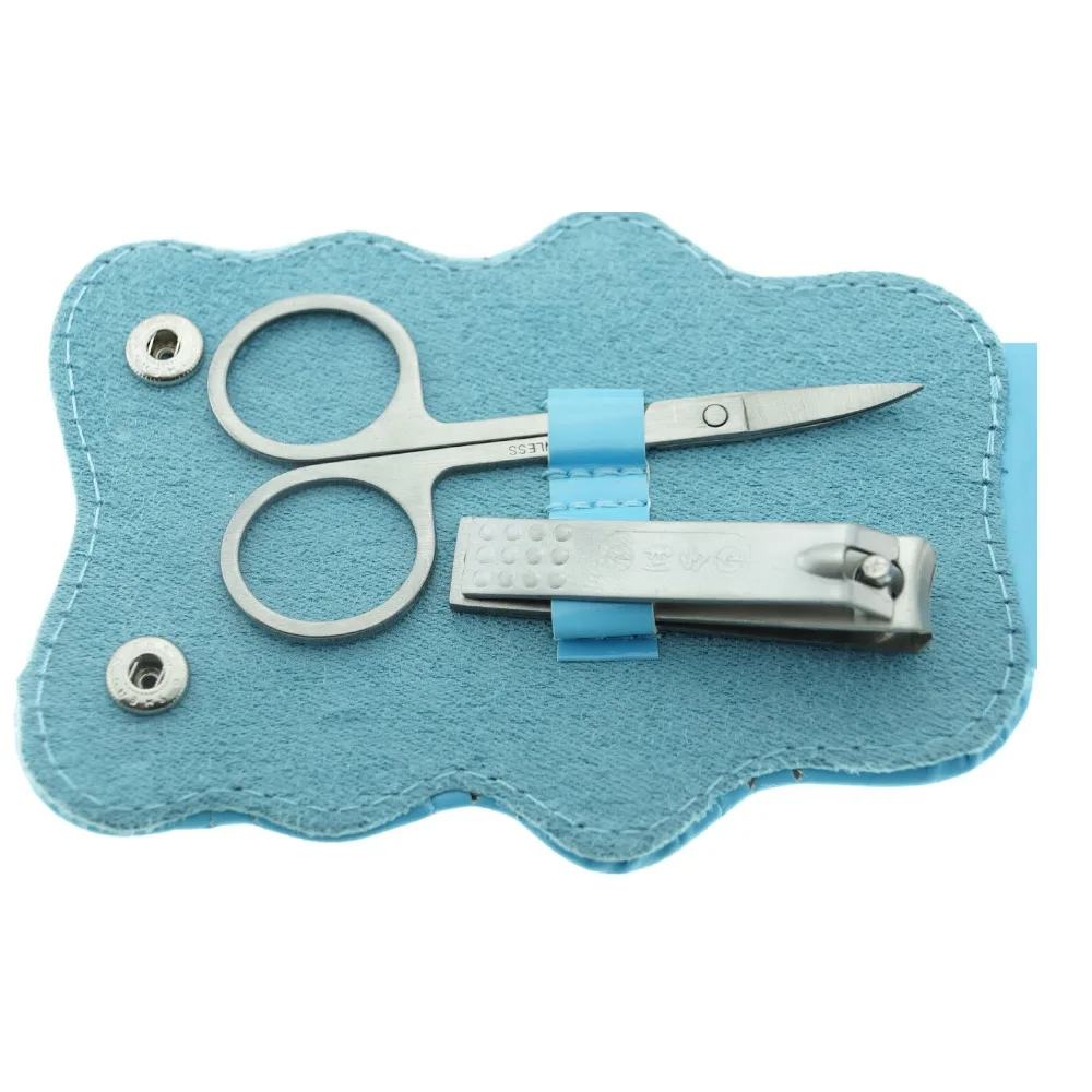 Bittb 5Pcs Manicure Nail Set Stainless Tools Leather Case Pedicure Trimmer Scissors Tweezers Ear Picker Kit | Красота и здоровье