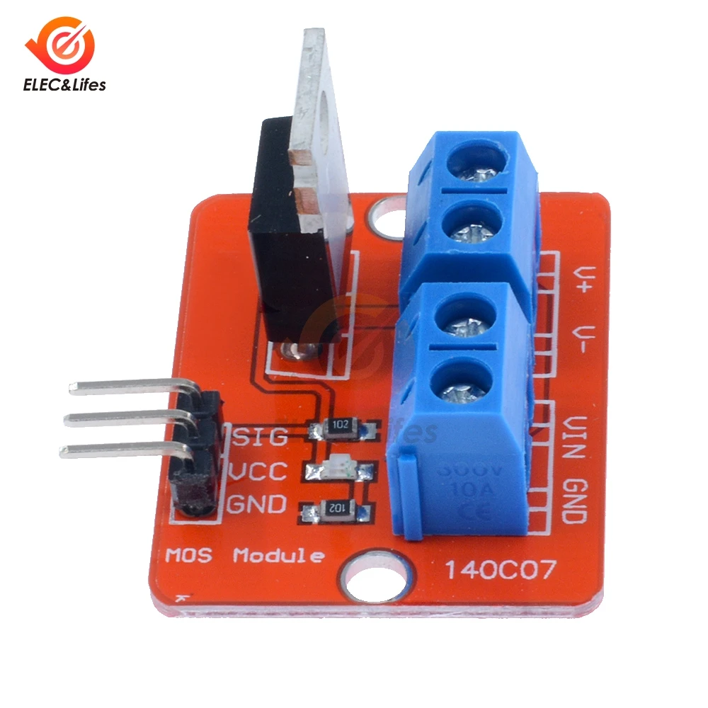3,3 В/5 В Кнопка Mosfet IRF520 драйвер MOS модуль для Arduino MCU ARM Raspberry Pi Регулируемый ШИМ регулятор скорости выход