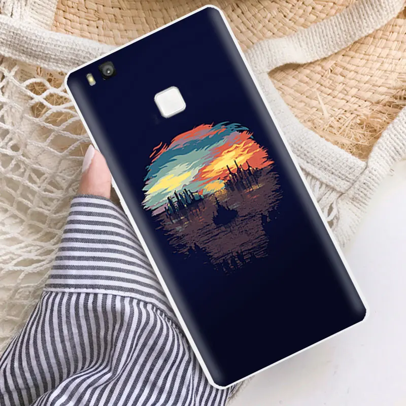for Funda Huawei P9 Lite Phone Fitted Antler Case 5.2 inch Coque G9 Soft TPU Protector Ascend Clear Cover |