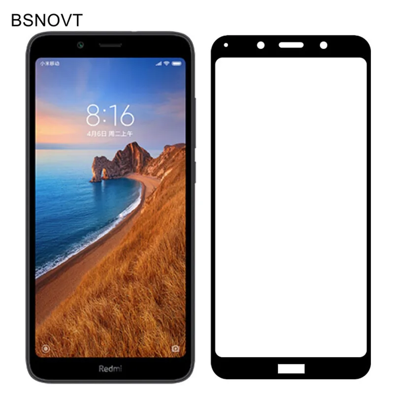 2 шт Полное покрытие и полный клей протектор экрана Redmi 7A закаленное стекло полное покрытие стекло для Xiaomi Redmi 7A пленка Redmi 7A 5,45"