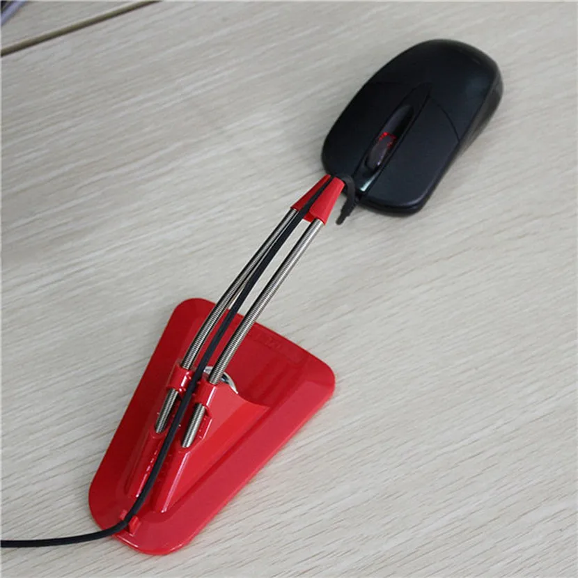 Universal Multi Color Mouse Cable Holder Bungee Cord Clip Computrer Wire Line Organizer Perfect Accessory | Электроника