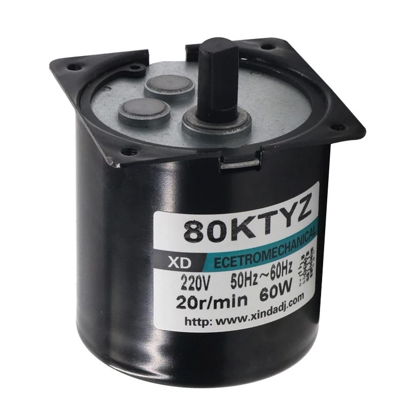 80KTYZ AC мотор 220V 5rpm 110rpm Мотор микро медленная скорость машина 60W Постоянный магнит