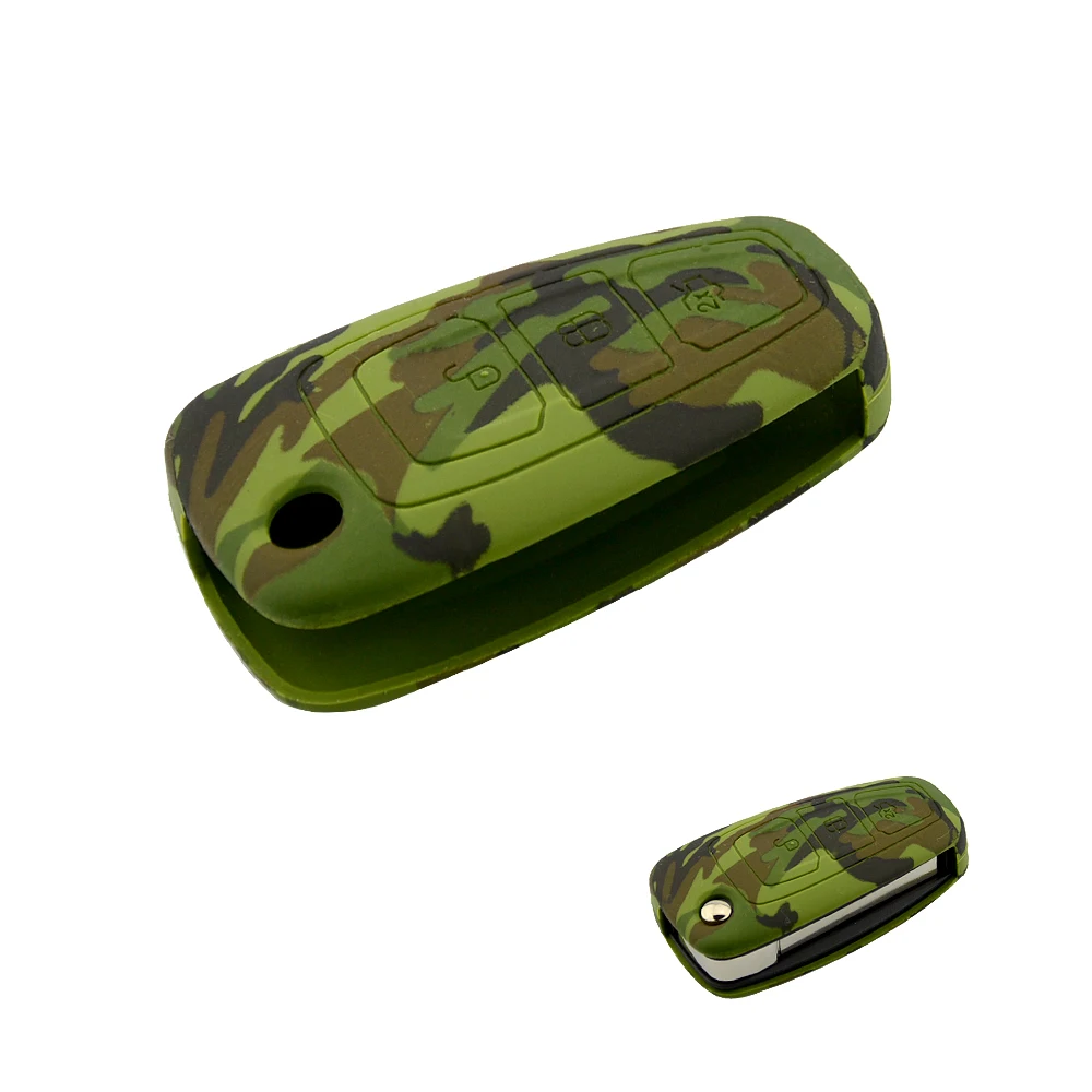 OkeyTech 3BTN сменный силиконовый чехол для ключей от машины держатель Ford Fiesta Focus Mondeo C
