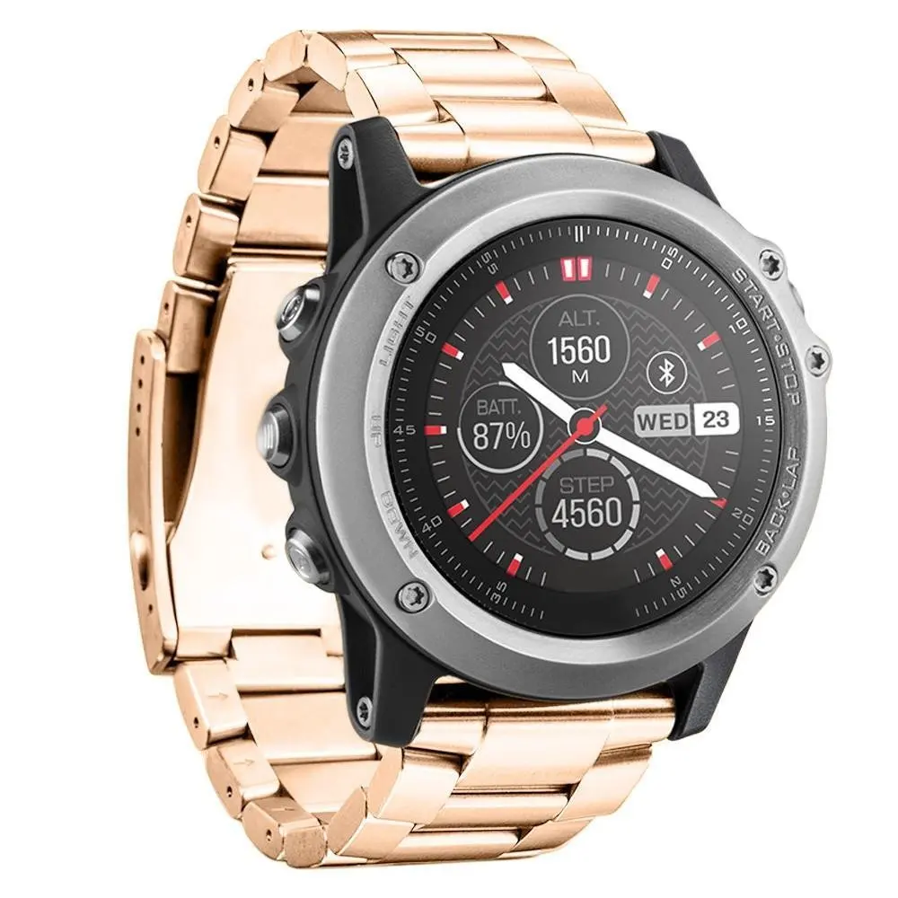 Ремешок из нержавеющей стали для Garmin Fenix3 Band классический металлический ремешок