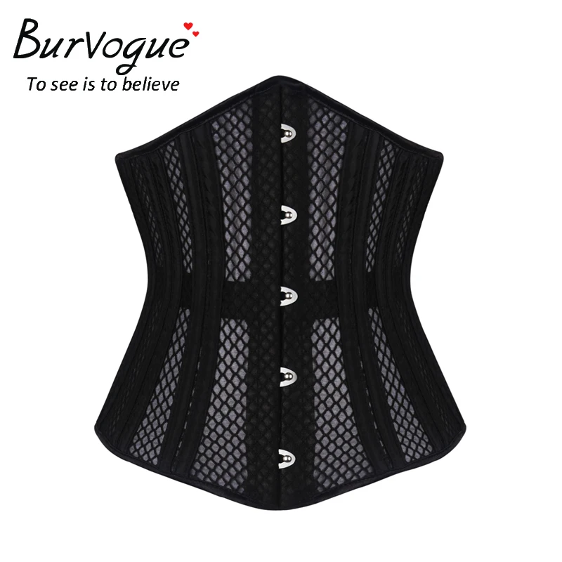 Женский корсет с двойными стальными косточками Burvogue для похудения дышащей