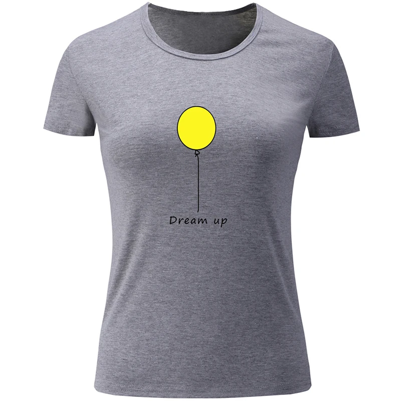 Забавная Милая оранжевая зеленая футболка с рисунком из мультфильма Dream Up Ballon для