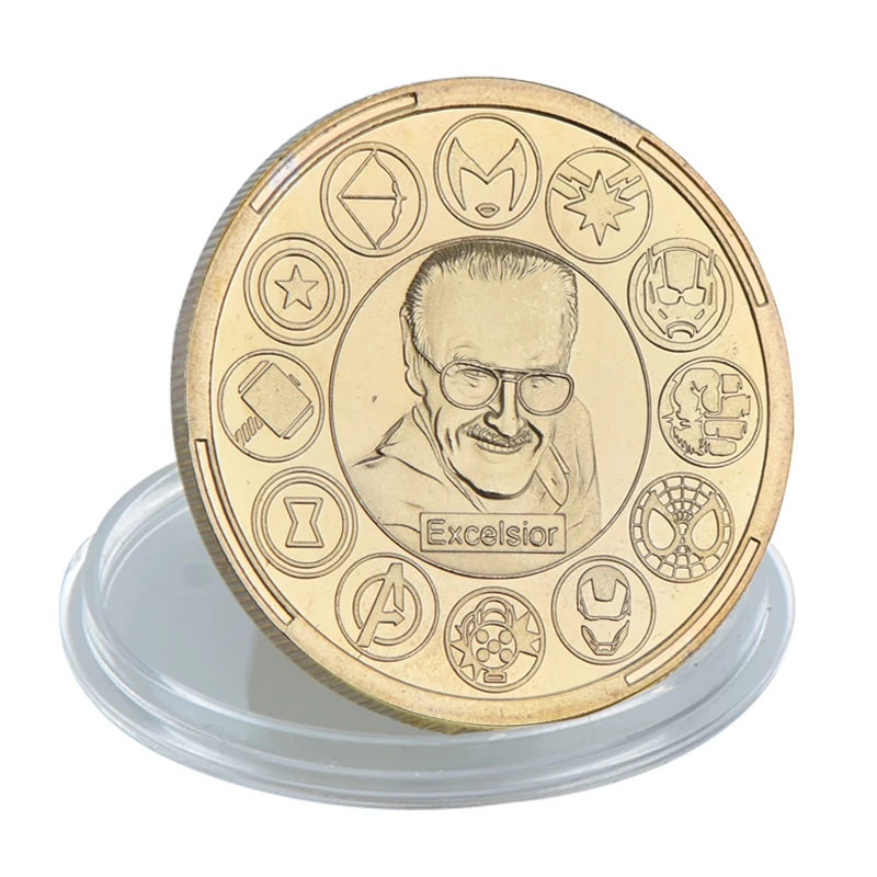 Памятная монета мстители Капитан Америка Железный человек Тор Халк война вызов
