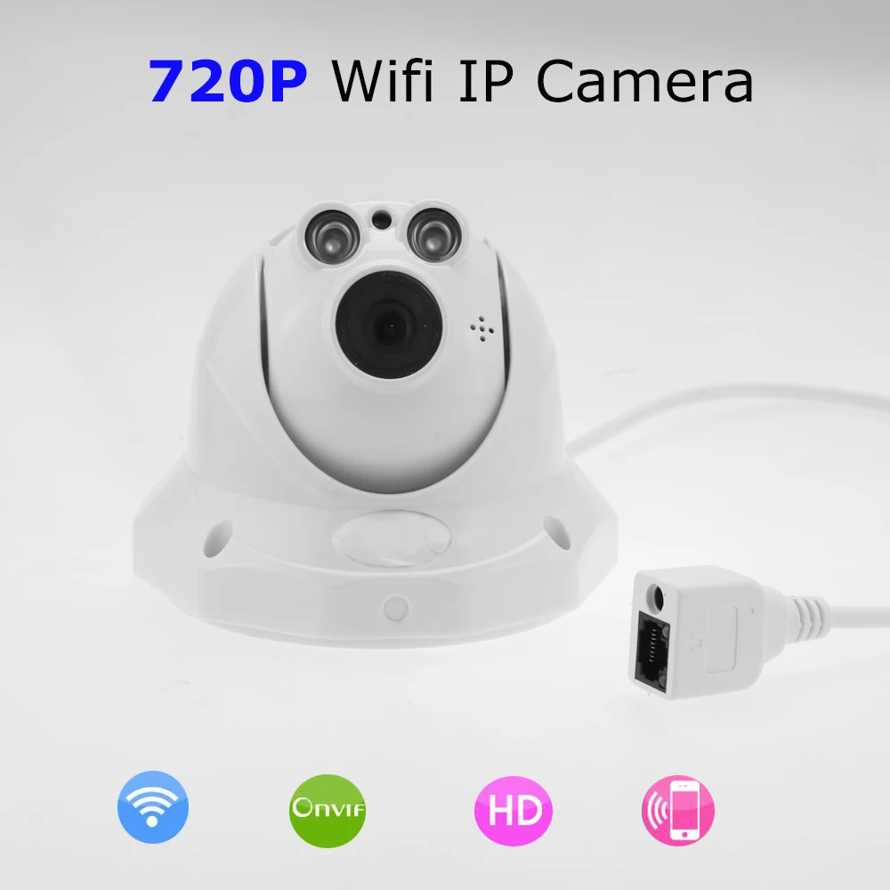 ONVIF 720 P WI FI IP купольная Камера 1 0 Megapixel HD охранных сетевая Беспроводной P2P облако