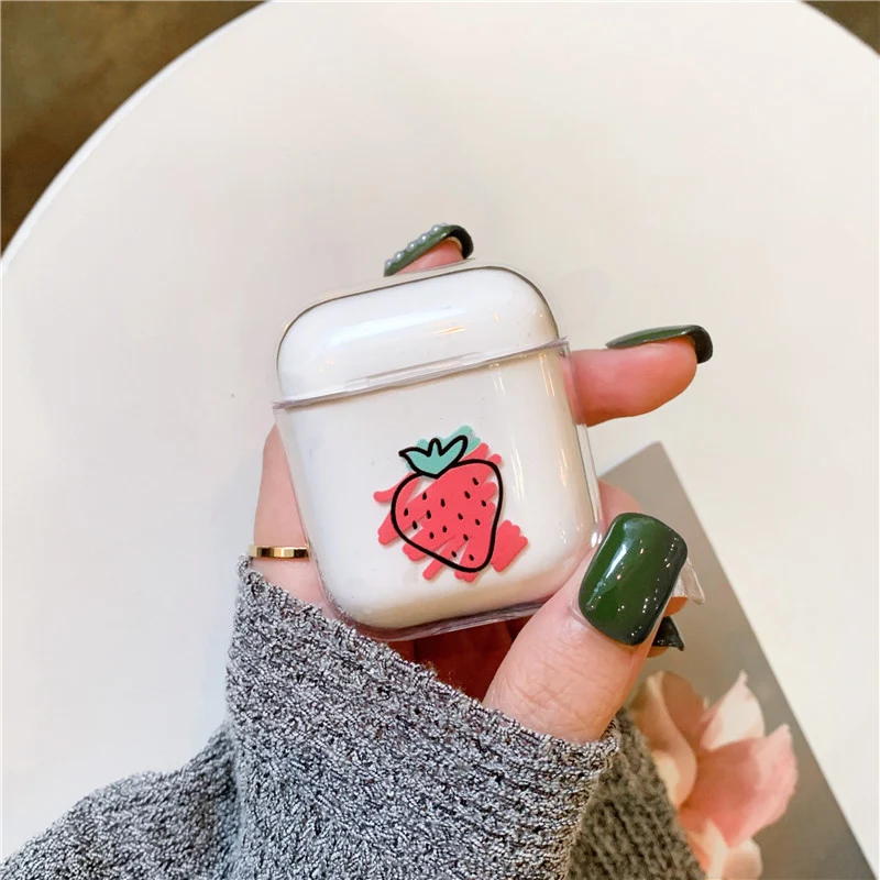 Чехол для Airpods с милым рисунком, прозрачный жесткий чехол s для AirPods, защитный чехол, мультяшный Bluetooth беспроводной чехол для наушников