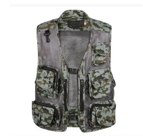 Мужская жилетка Homens Colete Повседневная летняя с несколькими карманами треугольным