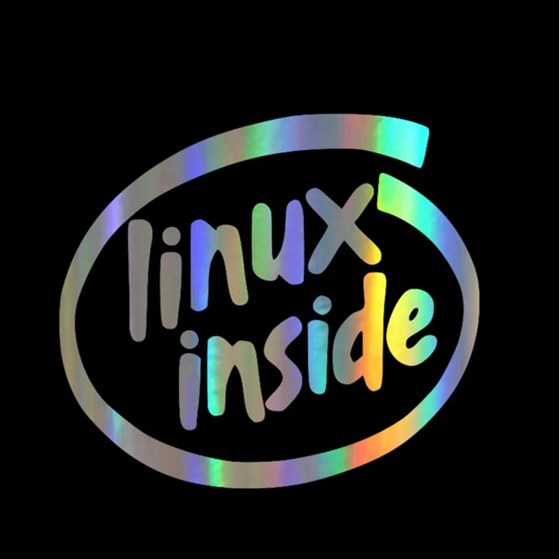 Автонаклейка 3D 15*13.3см LINUX INSIDE Наклейки и декали из винила Стильные и забавные на автомобилях для Ford Audi BMW Toyota VW.