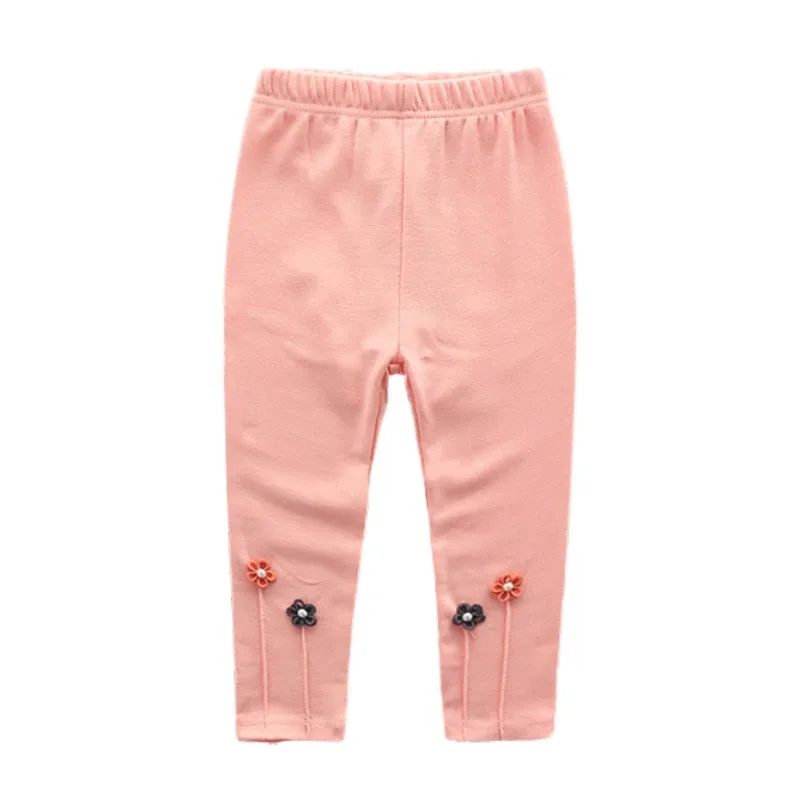 

Autumn Girls Small Flower Embroidered Leggings Children Leggings Pants Baby Kids