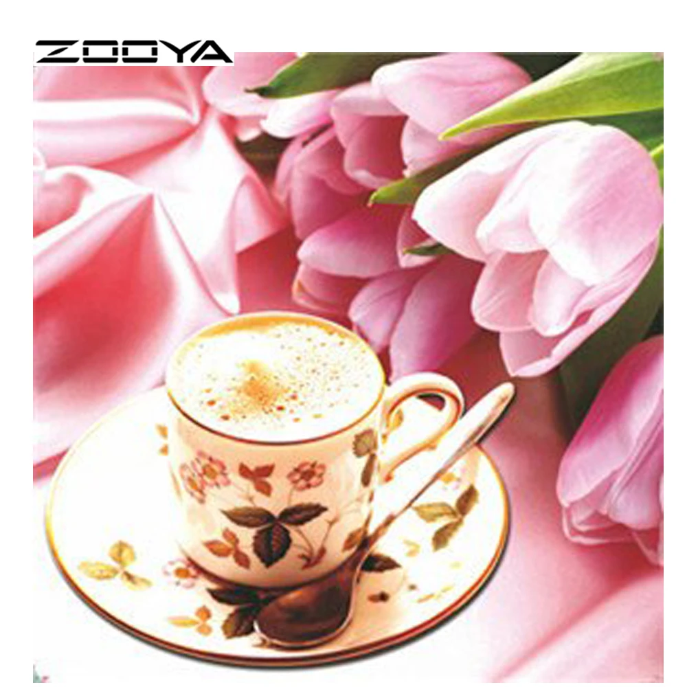 ZOOYA алмазная живопись набор для творчества полная Алмазная Вышивка Цветы