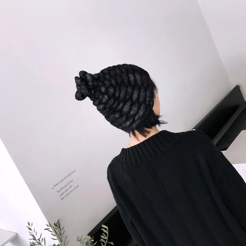 Уличная вязаная шапка Skullies Beanies ручной работы трикотажные шапки без полей для