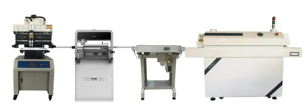 Автоматическая SMT производственная линия NeoDen4 + полуавтоматическая Soder PrintingYS600