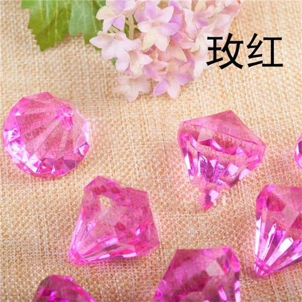 Light rose 12 шт./лот, многоцветная подвесная люстра в виде ромба, акриловые хрустальные бусины для дома, сделай сам, украшение для свадебной вечеринки - Цвет: Light rose