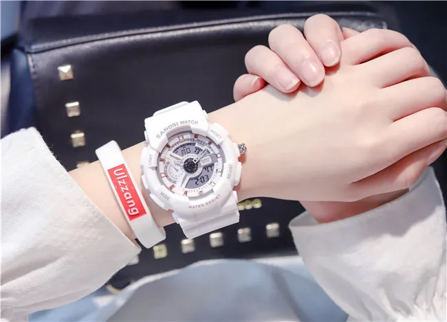 Женские цифровые часы светодиодный Электронные наручные часы Relogio Feminino цифровые водонепроницаемые спортивные часы Relojes De Mujer - Цвет: W3