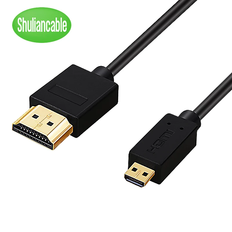 Shuliancable Micro HDMI Cable Gold Plated 2.0 3D 4k 1080P high speed Cable Adapter for HDTV PS3 XBOX PC camera