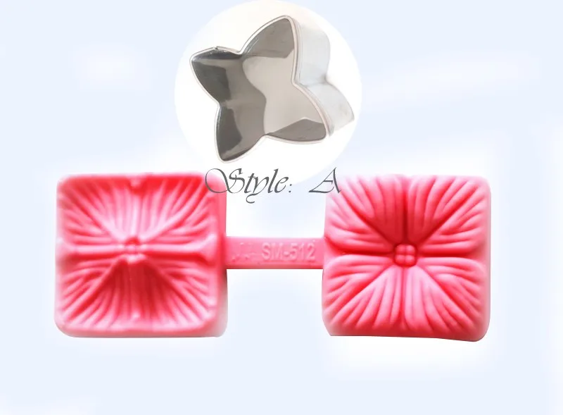 Рогортензия цветок лепесток силиконовые лепестки и резак помадка Sugarcraft Проводная Гортензия сахарные цветы паста/форма для мастики