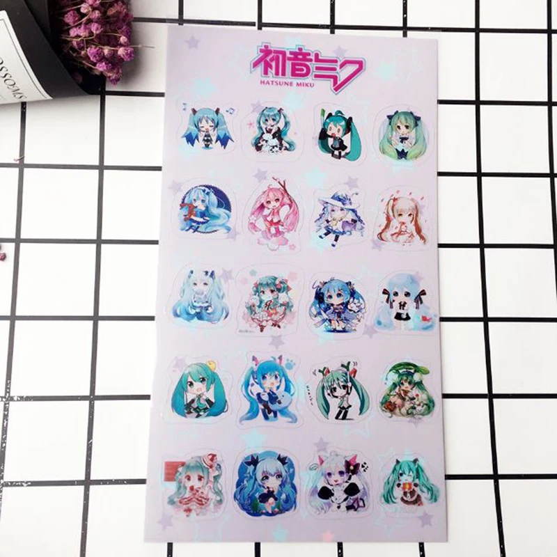 1 шт. Kawaii Hatsune Miku декоративные наклейки Скрапбукинг этикетка Дневник стикеры для альбомов классическая игрушка для детей