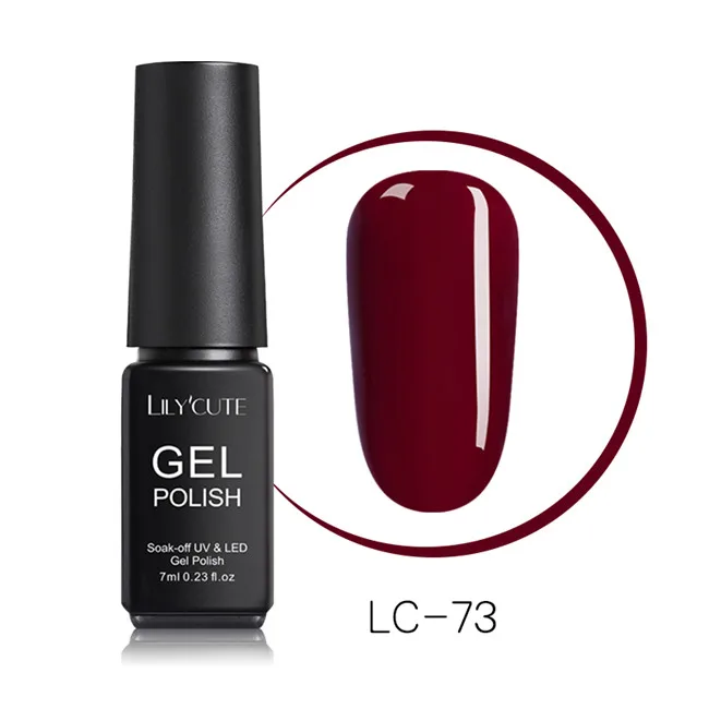 LC-73 LILYCUTE 7ml Nude Glitter Gel Nail Polish Shimmer Pink Purple Soak Off UV LED Gel Polish Varnish Nail Art Lacquer - Цвет: LC-73