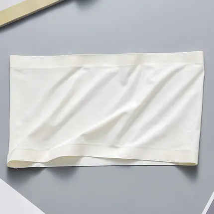 seamless white Summer Women Modal Bandeau Top Solid Breathable Strapless Bra Bandeau Soft Seamless Women Casual Tank Crop Tops - Цвет: seamless white