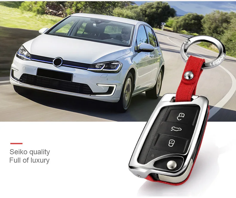 Чехол для ключей автомобиля из натуральной оцинкованной кожи для Volkswagen golf 4 5 6 mk6 tiguan Gol CrossFox Plus Eos Magotan Passat
