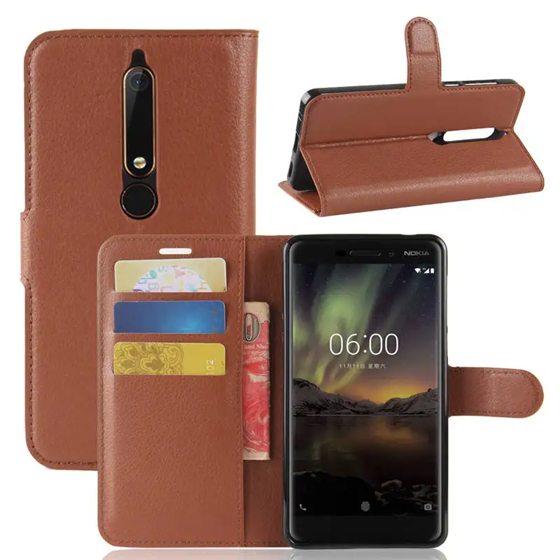 Чехол для Nokia 6 2018 чехол Nokia6 чехол-бумажник 5 дюйма из искусственной кожи телефона