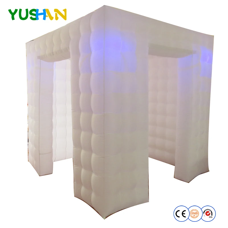

Selfie photo booth Led Color Changing inflatable photo booth enclosure popular open air foldable photo booth cabinet For Event