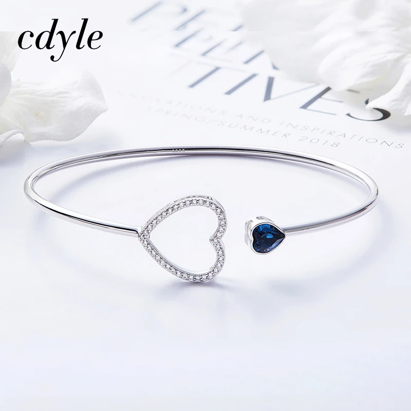Cdyle Pulseras Mujer Moda Стерлинговое Серебро 925 пробы украшенные кристаллами
