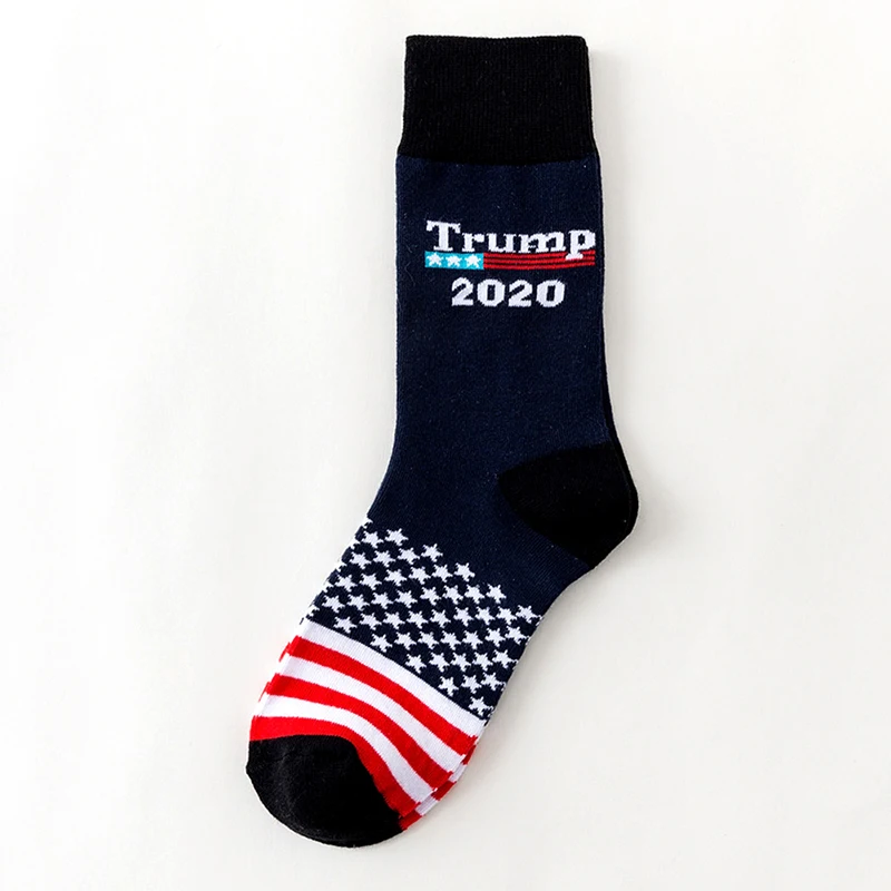 Классные американские носки в полоску с национальным флагом и звездами забавные