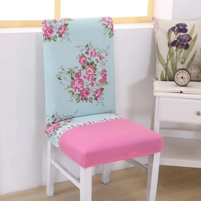 ChairCoversPattern32 Чехлы для обеденных стульев с рисунком для домашнего использования, спандекс для защиты стульев от пятен и грязи - Цвет: ChairCoversPattern32