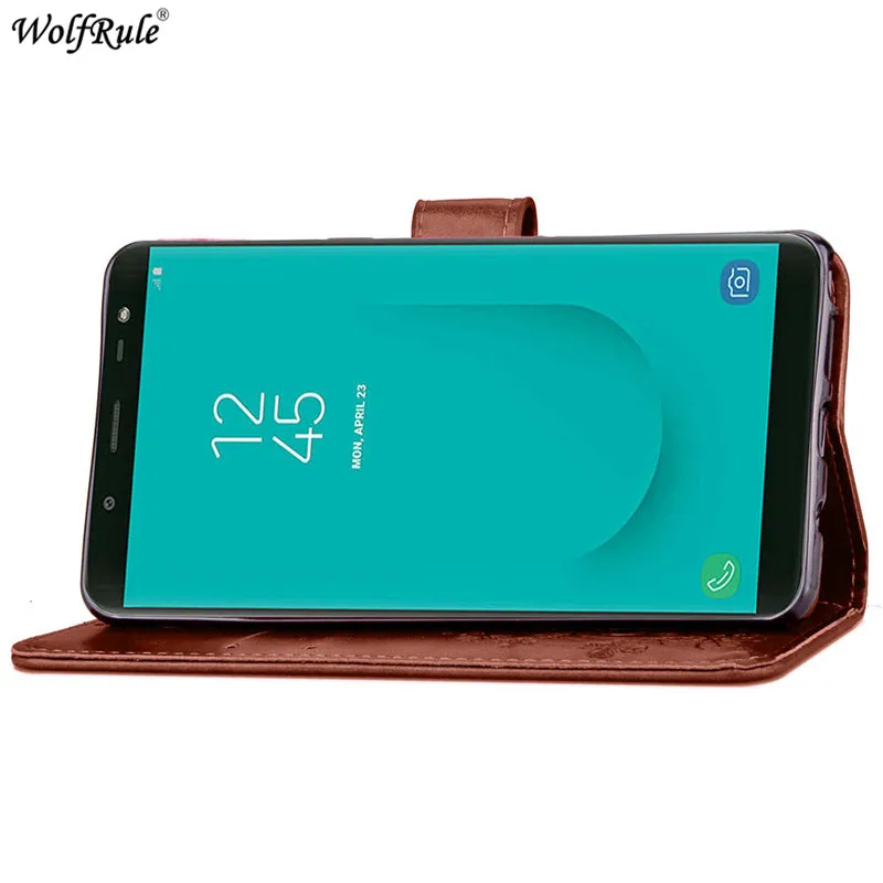 Чехол для Samsung Galaxy J4 2018 чехол WolfRule бампер Флип PU кошелек телефона подходящие Чехлы