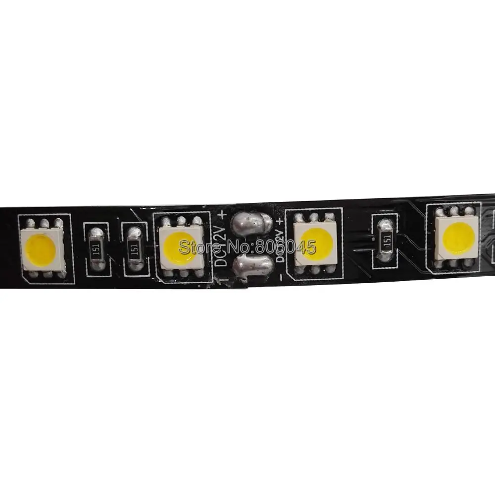 5050 Черный полоса пропускания pcb 5 м/лот 60 Светодиодный/M DC12V IP65 Водонепроницаемый или IP20 Non-Водонепроницаемый белый/теплый белый/RGB 5050 Светодиодные ленты e