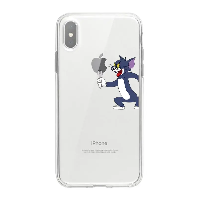 Применимый iphone6 7 8 x xr xsmax прозрачный окрашенный плоский мягкий чехол из ТПУ
