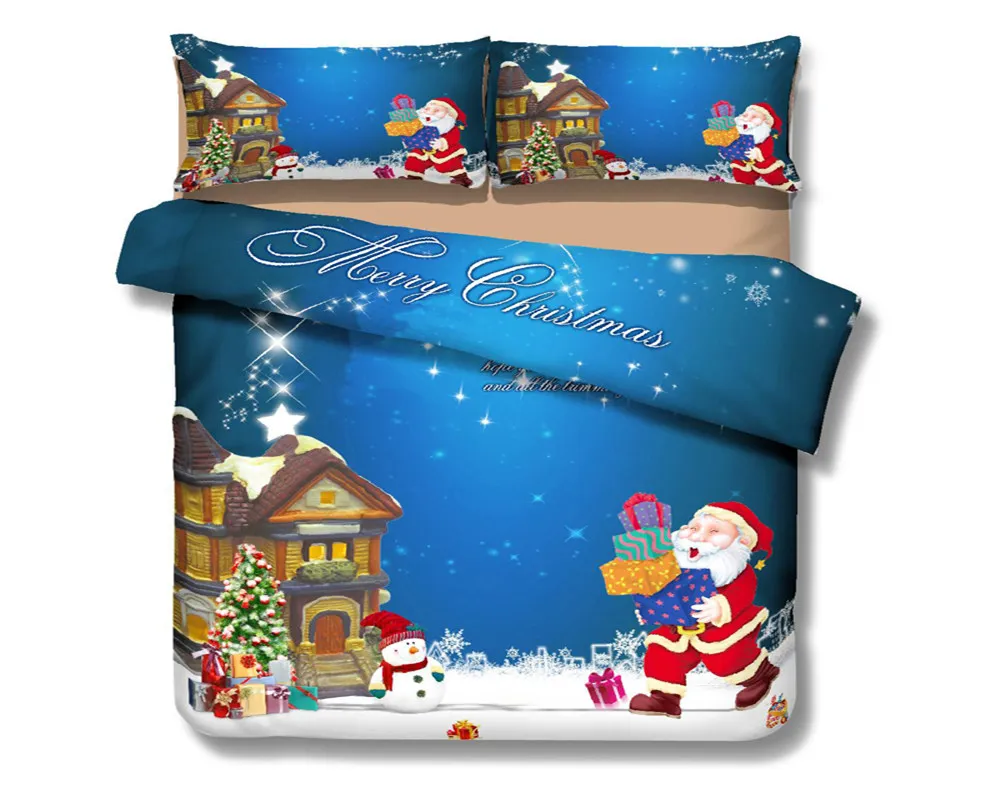 

Thumbedding Dropship Santa Claus Bedding Set Christmas Gift Twin Full Queen King 3D Printed Duvet Cover Fashion Designed Bed Set