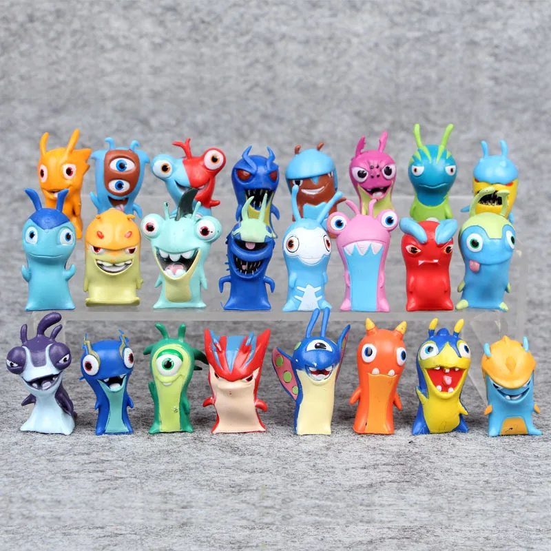 24 pz/lotto 5 см Cotone Кино Мини Slugterra действий ПВХ Figura Bambola Animale Giocattoli в я Regali bambini|Игровые