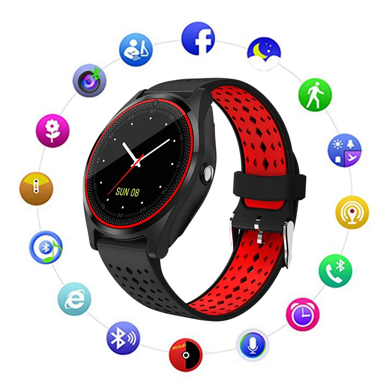 V10 спортивные умные часы умный Шагомер Смотреть сим карты памяти Smartwatch Сенсорный