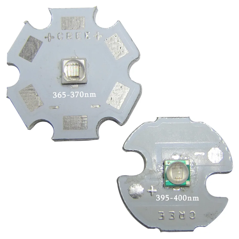 2 шт. Cree 3535 посылка светодиодный 3 Вт EPI S УФ ультрафиолетовый 365nm / 395nm чип 20 мм