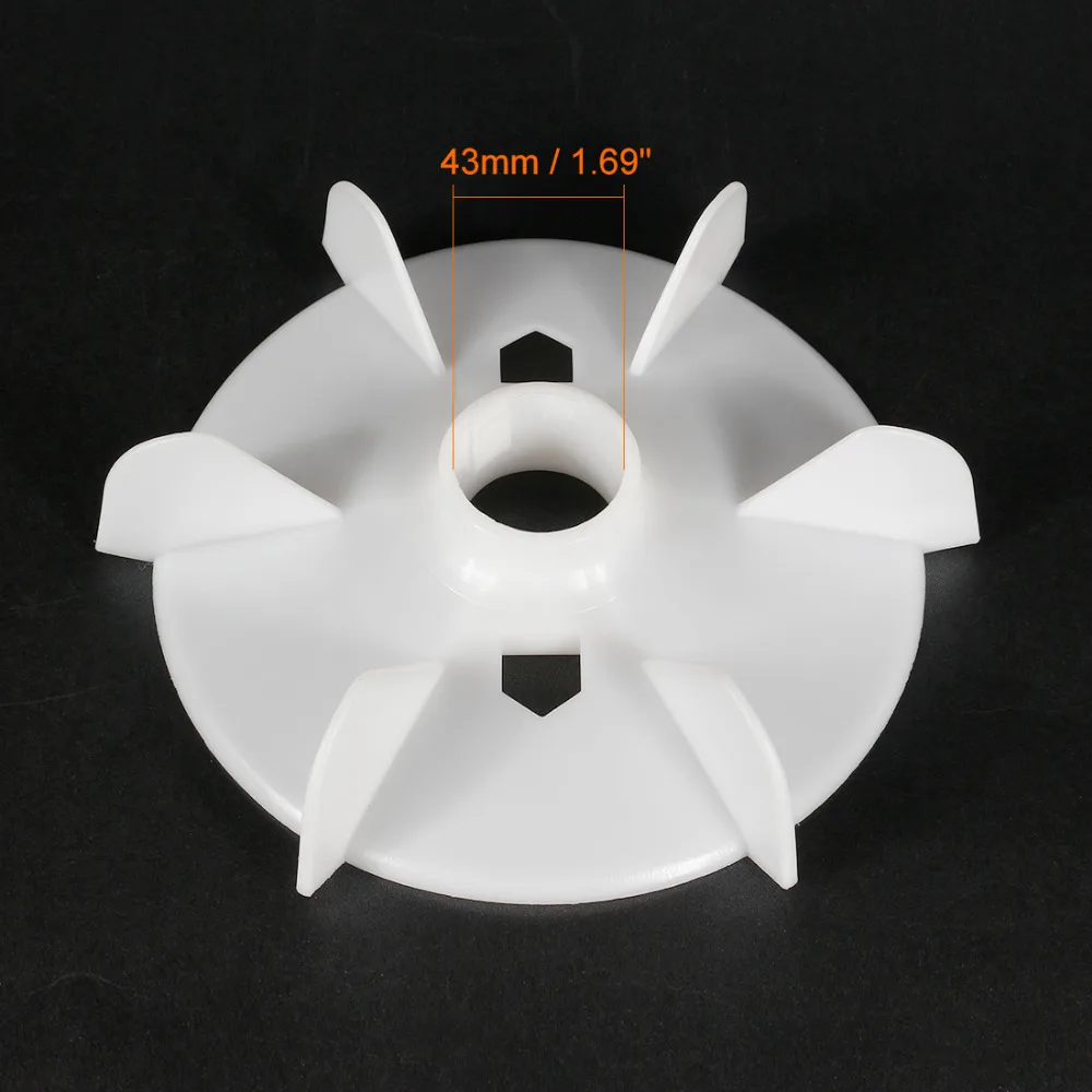 

Uxcell 4Pcs 240x43mm/215x38mm/175x28mm/150x28mm Round Shaft Replacement White Plastic 6 Impeller Motor Fan Vane