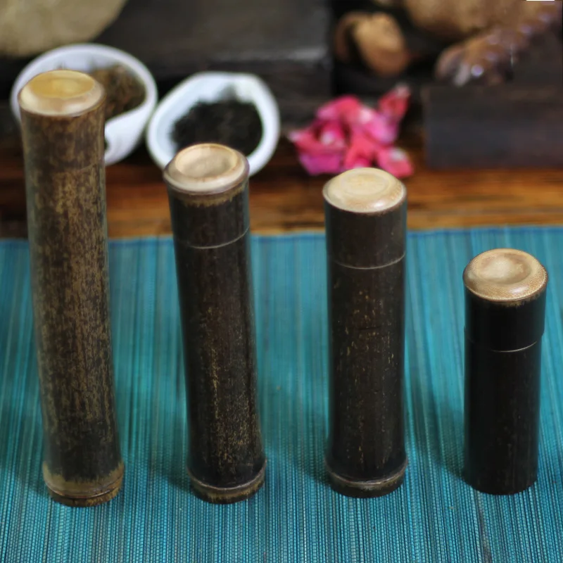 Новая маленькая натуральная бамбуковая баночка чайная коробка посуда черная