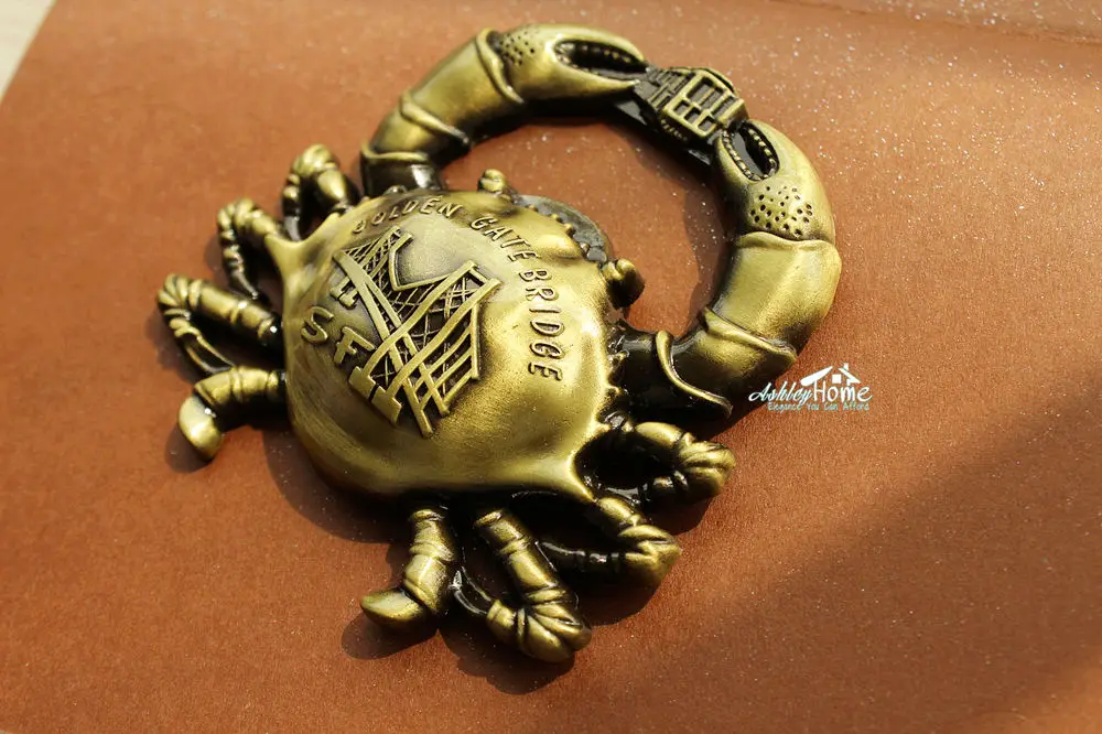 США Сан Франциско Золотые ворота мост сувенир в виде краба 3D металлический