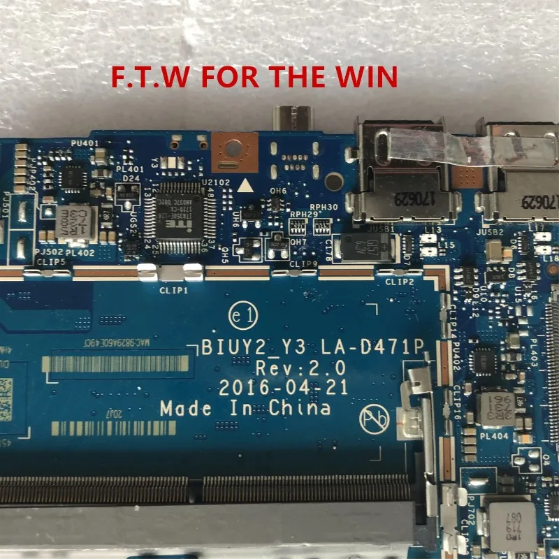 Bestellen F.T.W FÜR DIE WIN MB 5B20M14186 Para Lenovo YOGA 710-15ISK 710-15IKB Laptop Motherboard BIUY2_Y3 LA-D471P I5-7200 100% Probado
